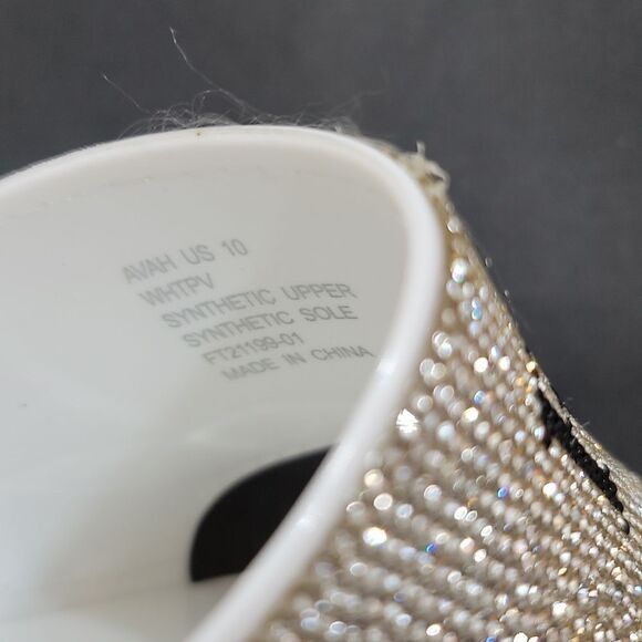 BRAND NEW TRUE RELIGION EMBELLISHMENTS BLOCK HEEL MULE  OPEN GLITTER SANDAL - Picture 13 of 13